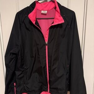 Retro Neon Pink & Black Windbreaker